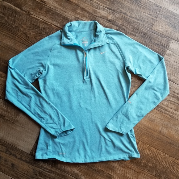 Nike Dri Fit Quarter Zip Pull-Over Blue - Picture 4 of 8
